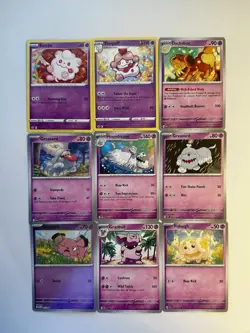 Cute Dog Pokemon TCG Psychic & Fairy Type Lot 9 Pink Cards - Image 1
