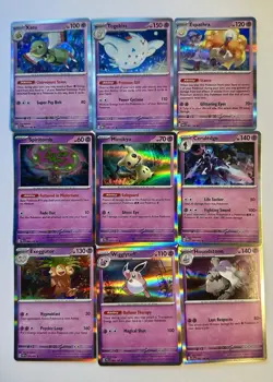 Cute Rare Pink Pokemon TCG Psychic-Type Holo Lot 9 Cards Mixed Sets - Image 1