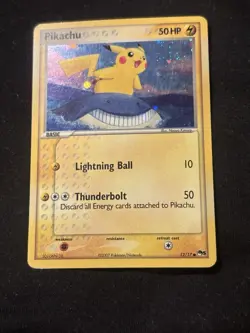 Pokemon Pikachu Common Holo 12/17 POP Series 5 2007 Lightning Basic Card - Image 3
