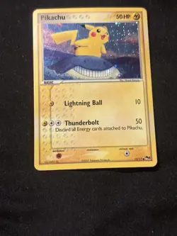 Pokemon Pikachu Common Holo 12/17 POP Series 5 2007 Lightning Basic Card - Image 4