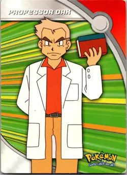 2000 Topps Pokemon Trading Card HV12 Professor Oak - Image 1