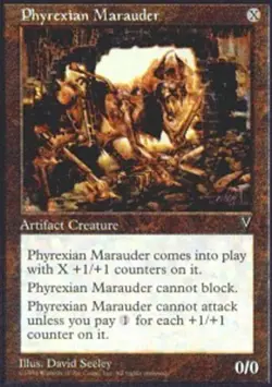 MTG Phyrexian Marauder, Visions, Heavily Played, English - Image 1