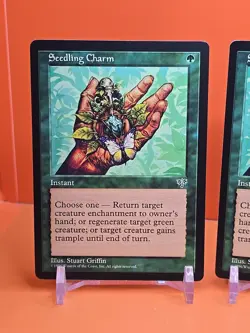 🟢🟢🟢 (4) 1996 MAGIC THE GATHERING SEEDLING CHARM MIRAGE UNPLAYED 🟢🟢🟢 - Image 2
