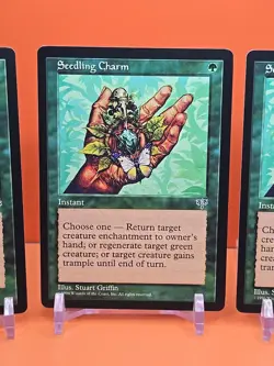 🟢🟢🟢 (4) 1996 MAGIC THE GATHERING SEEDLING CHARM MIRAGE UNPLAYED 🟢🟢🟢 - Image 3