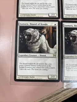 4x Isamaru, Hound of Konda Champions of Kamigawa Regular MTG - Image 1