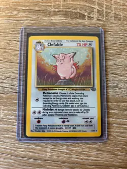 Pokemon TCG Clefable Jungle 1/64 Holo Unlimited Holo Rare LP - Image 3