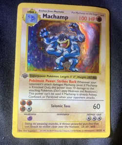 Pokemon TCG Machamp Base Set 8/102 Holo Holo Rare SHADOWLESS - Image 3