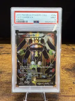 2017 Pokemon Mega Powers Collection Promo Full Art Zygarde Ex #54A PSA 9 ES6 - Image 1