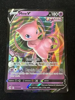 Pokemon Mew V 113/264 Fusion Strike Sword & Shield ULTRA RARE - Image 1
