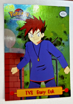 1999 Topps Pokemon TV Animation Edition TV8 Gary Oak Blue Logo 1st Print Foil - Image 1