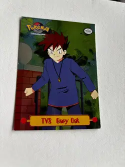 1999 Topps Pokemon TV Animation Edition TV8 Gary Oak Blue Logo 1st Print Foil - Image 3