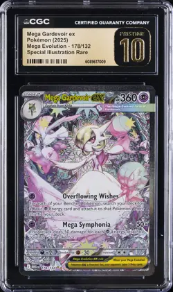 2025 POKEMON MEGA EVOLUTION MEGA GARDEVOIR EX SIR HOLO #178 CGC 10 PRISTINE - Image 1