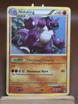 Pokemon TGC Nidoking 6/102 Triumphant TM Holo Rare HeartGold SoulSilver 2010 HP - Image 1