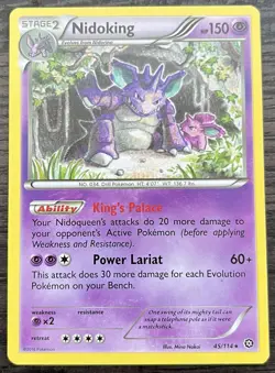 Nidoking 45/114 Pokemon TCG XY Steam Siege Rare Non Holo Lightly Played LP - Image 1