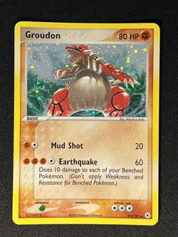 Pokemon 2004 EX Hidden Legends-Groudon 102/101 Secret Rare Holo -NM - Image 1