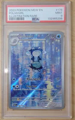 Poliwhirl 2023 Pokemon Illustration RARE #176 MEW EN 151 - PSA 9 MINT!! - Image 1