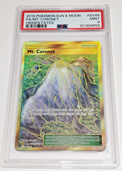 🔴Mt. Coronet SV89/SV94 Hidden Fates: Shiny Vault Gold Full Art PSA 9 - Image 1