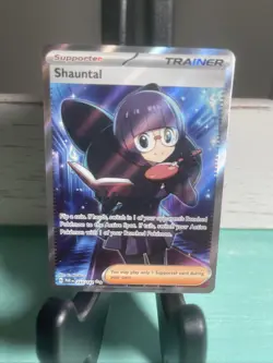 Shauntal 243/182 Paradox Rift Ultra Rare Full Art Supporter Pokemon - Image 1