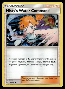 2019 Sun & Moon - Hidden Fates Misty’s Water Command Rare Holo #63/68 - Image 1