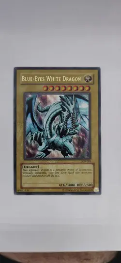Yugioh Blue-Eyes White Dragon LOB-001 Unlimited 2002 (LP) - Image 1