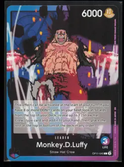 Monkey.D.Luffy (040) OP11-040 One Piece A Fist of Divine Speed Leader Near Mint - Image 1