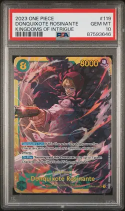 Donquixote Rosinante 2023 One Piece 119 Kingdoms Of Intrigue PSA 10 GEM - Image 1