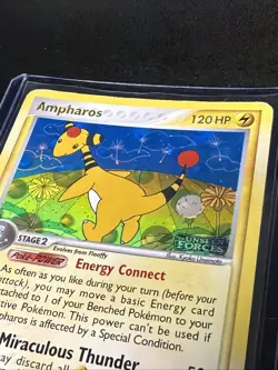AMPHAROS 1/115 EX Unseen Forces REVERSE HOLO RH rare Pokemon TCG card - Image 2
