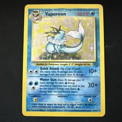 Vaporeon 12/64 Jungle Holographic MP+ LP- Condition - Pokemon Jungle (See Pics!) - Image 1