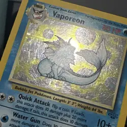 Vaporeon 12/64 Jungle Holographic MP+ LP- Condition - Pokemon Jungle (See Pics!) - Image 4