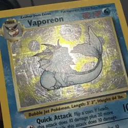 Vaporeon 12/64 Jungle Holographic MP+ LP- Condition - Pokemon Jungle (See Pics!) - Image 5