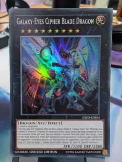 YuGiOh! Galaxy-Eyes Cipher Blade Dragon EXFO-ENSE4 Super Rare - Image 1