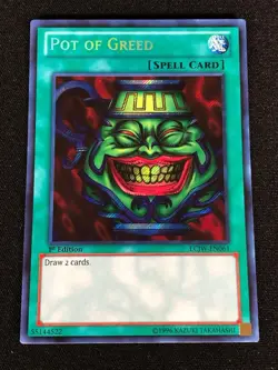 Yu-Gi-Oh TCG Pot of Greed LCYW- EN059 1st Edition Secret Rare Near Mint - Image 1