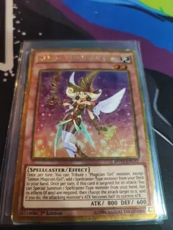 Yugioh Lemon Magician Girl MVP1-ENG51 Gold Rare 1st Edition Heavy Played - Image 1