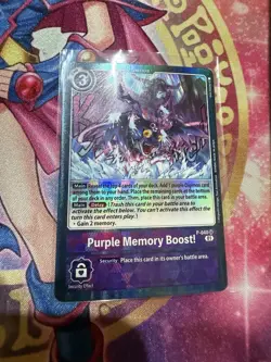 Purple Memory Boost! Super Rare Digimon Promotion Card Foil P-040 SR NM - Image 1
