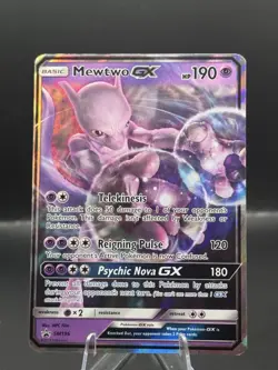 Mewtwo-GX SM196 - SM Black Star Promo Holo - Detective Pikachu - POKEMON CARD LP - Image 1