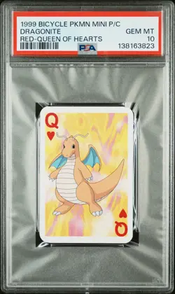 1999 BICYCLE POKEMON MINI PLAYING CARDS RED DECK DRAGONITE PSA 10 - Image 1