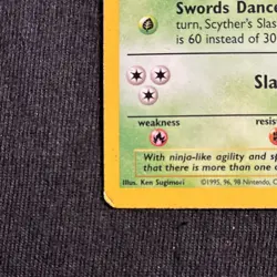 Pokemon Scyther 10/64 Jungle Holo Rare Unlimited 1999 Wizards TCG Card English - Image 2