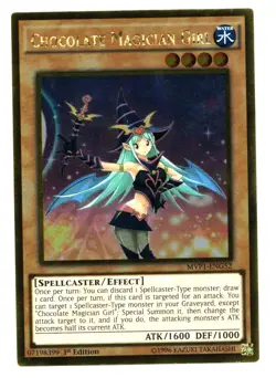 Yu-Gi-Oh Card: Chocolate Magician Girl MVP1-ENG52 Gold Rare 1st Edition! NM - Image 1