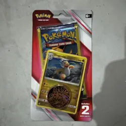 Pokemon TCG Sun And Moon Era Blister - (2) 3 Card Mini Booster Pack Coin&promo - Image 1
