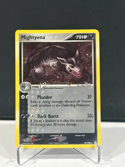 Mightyena 18/108 Reverse Holo Rare- EX Power Keepers - Pokemon Card - MP - Image 1