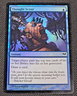 FOIL Thought Scour Dark Ascension MTG Magic the Gathering LP -- L35 - Image 1
