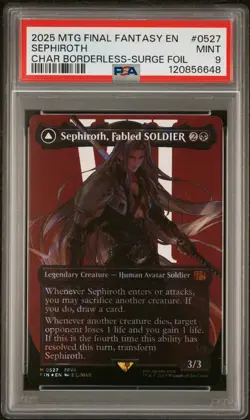 2025 #0527 SEPHIROTH, FABLED SOLDIER/SEPHIROTH, ONE-WINGED ANGEL PSA 9 - Image 1