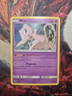 Pokemon TCG Mew SM215 Sun & Moon Black Star Promo Cosmos Holo NM/LP - Image 1