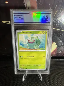 Pokemon TCG Scarlet & Violet 151 English Bulbasaur 001/165 Common Graded CCG 9.5 - Image 1