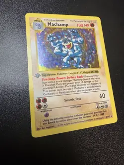 Machamp Base Set Shadowless 008/102 Deck Exclusives Holo Pokemon WOTC LP/MP - Image 1
