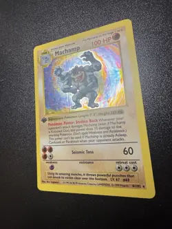 Machamp Base Set Shadowless 008/102 Deck Exclusives Holo Pokemon WOTC LP/MP - Image 2