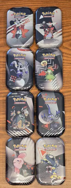Pokemon TCG Black Bolt & White Flare Unova Complete Mini Tin Display (SEALED) - Image 4