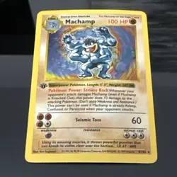 1st Edition Machamp - (Base Set Shadowless) 008/102 Deck Exclusives Holo Pokemon - Image 1