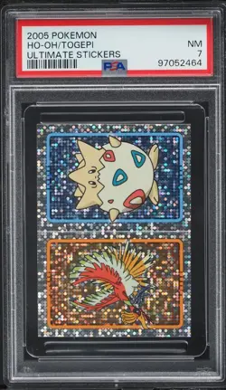 Pokemon HO-OH/Togepi PSA 7 Ultimate Stickers Holo 2005 NM Merlin - Image 1