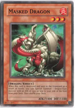 Yugioh - Masked Dragon SD1-EN009 Unlimited - Structure Deck: Dragon's Roar - Image 1